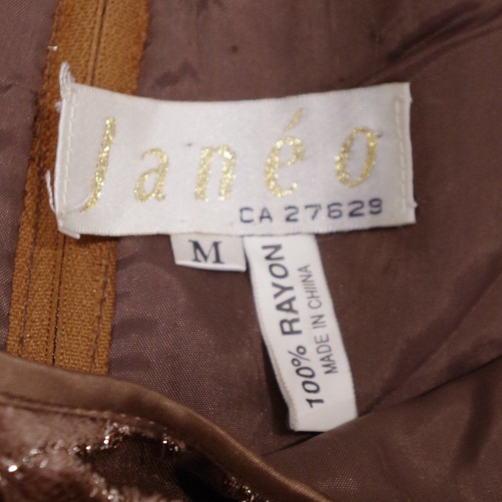 *SOLD* Vintage Janeo Velvet/Metallic Floral Cocktail Dress- Sz.Sm - Picture 9 of 9